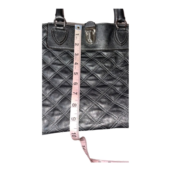 Marc Jacobs Metallic Silver Charcoal Quilted Satchel Convertible - Picture 4 of 13